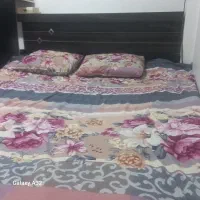 تخت خواب دونفر هایگلاس ویک میز آرایش کشودار|تخت و سرویس خواب|سنگر, |دیوار