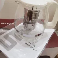 چایساز شیشهای صورتی با قابلیت گرم نگهداری|سماور، چایساز، قهوهساز|تهران, ائمه اطهار|دیوار