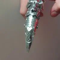 گردن بند مردانه صلیب و انگشتر مفصلی طرح اسکلتی|بدلیجات|اصفهان, عسگریه|دیوار