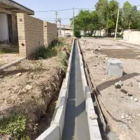 اجرای جدول بتن ریزی محوطه سنگ فرش