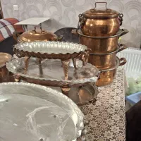 ظروف مسی و پذیرایی|کلکسیون اشیاء عتیقه|تبریز, |دیوار