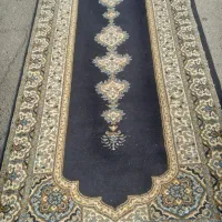 فرش کناره کرم و سرمه ای ۱در۴متری ۳عدد بخونین