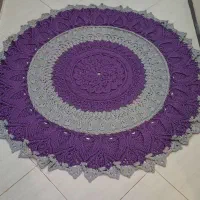 فرشینه ی مکرومه دستباف