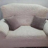 کاورکشی مبل راحتی ۸ نفره رنگ کرم