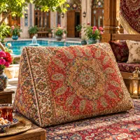 پشتی مثلثی رنگ قرمز طرح سالار
