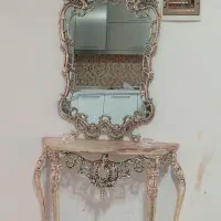 آینه با میز سنگی مرمر جنس اصلی و نو نو هست