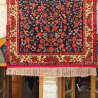 قالیچه دستباف تار و پود ابریشم از بافنده