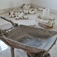 فرغون گاری بشکه سیمان لوله پلیکا|مصالح و تجهیزات ساختمان|اهواز, شهرک رزمندگان|دیوار