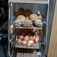 سبد سیب زمینی و پیاز