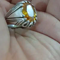 انگشتر دست ساز سنگ سیترین اصل
