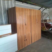 کمد دوتیکه جنس لترون ملامینه نوار دو میل
