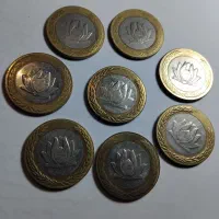 سکه ۲۵ تومانی دو فلز بتعداد۱۵۰ عدد باهم|کلکسیون سکه، تمبر، اسکناس|رشت, گیل|دیوار