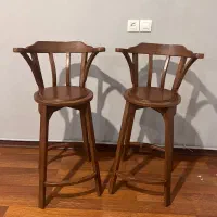 دو عدد صندلی اپن از چوب گردو