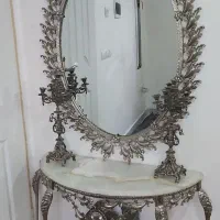 آینه شمعدان تمام برنز سنگین وزن