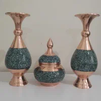 ست دکوری مس فیروزه‌کوب با گارانتی . لوکس و خاص|صنایع دستی و سایر لوازم تزئینی|محمدیه-قزوین, |دیوار