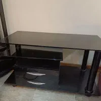 میز تلویزیون شیشه ترک
