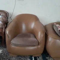 مبل راحتی چرم پارچه