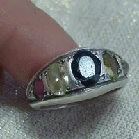 انگشتر نقر نامبر وان با پنج سنک اصلی