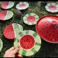 پیش دستی یلدایی هندونه|ظروف سرو و پذیرایی|رشت, هلال احمر|دیوار