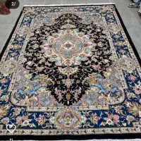 فرش دستباف (بساک) تک ۹ متری طرح تبریز گل ابریشم|فرش|مشکین‌دشت, |دیوار