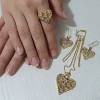 طلای طرح قلب نیم ست