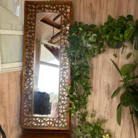 اینه قدی چوبی مورب کاری|آینه|بندر انزلی, مسکن مهر|دیوار