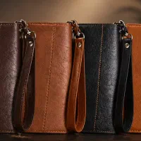 کیف پول چرم طبیعی دست دوز