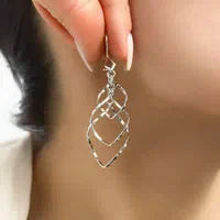 گوشواره نقره کارتیه سنتتیک Cartier silverبدون اجرت|بدلیجات|تبریز, |دیوار