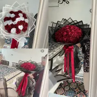 گل روبانی باکس گل دسته گل باکس نوزاد گل خاستگاری