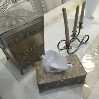 جادستمال کاغذی وسطل برنز