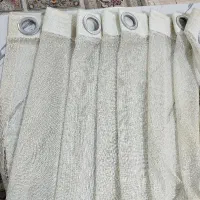 پرده پانچ توری رنگ شیری ملایم