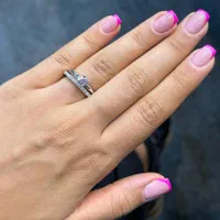 حلقه و پشت حلقه جواهر الماس معدنی با شناسنامه GIA|جواهرات|تهران, ایوانک|دیوار