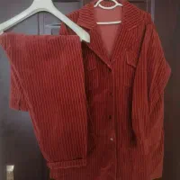 کت و شلوار زمستونی مخمل کبریتی ضخیم