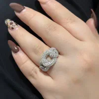 انگشتر نقره مدل هرمس روکش طلا سفید . باطلامونمیزنه|بدلیجات|مشهد, طلاب|دیوار