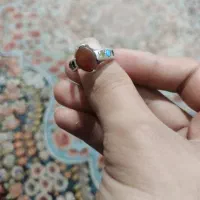 انگشتر نقره  چهار شاخ عقیق یمن قدیمی