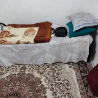 تخت خواب دوتا فلزی تک نفره سالم