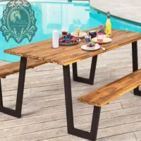 نیمکت چوبی فلزی