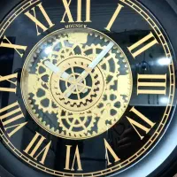 ساعت دیواری جنس بدنه پلاستیک.آرام گرد