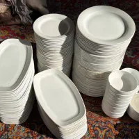 ظروف چینی زرین هتلی سفید