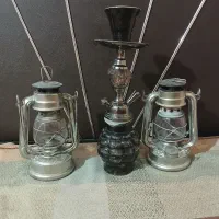 چراغ نفتی و قلیان