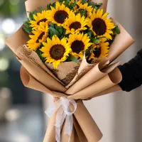 باکس گل فقط 530 تومان،دسته گل آفتابگردون فقط690