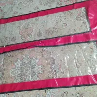 پرده آماده پلاستیکی نوار دوزی شده