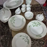 ست غذاخوری گل گندمی قدیمی