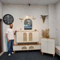 اینه و کنسول / وافل میز ۱۸۰ سانت/ ست کامل|بوفه، ویترین، کنسول|تهران, شهرک ولیعصر شمالی|دیوار