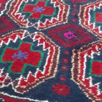 دو قالیچه دستبافت زمینه ی یکی سرمه ای و یکی مشکی.|فرش|قائن, |دیوار