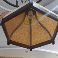 لوستر چوبی حصیری|لوستر و چراغ آویز|شاهین‌شهر, عطار|دیوار