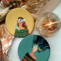 نقاشی روی سفال|تابلو، نقاشی، عکس|قم, دروازه چوبی|دیوار