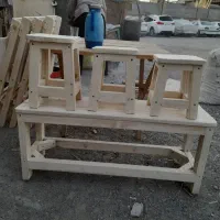 نیمکت چهار پایه ومیز صندلی تاشو