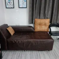 دو عدد مبل چرم دونفره