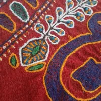 پته دست دوز پارچه قرمز